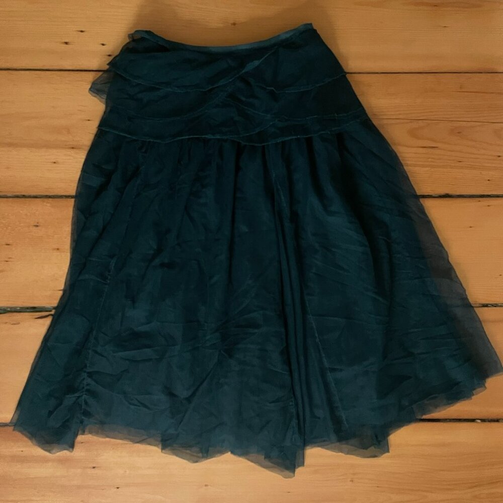Deep Green Lux Tulle Skirt